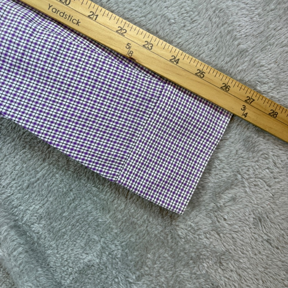 Polo Ralph Lauren Shirts Mens 15 38 Custom Fit Micro Check Purple - Picture 7 of 8
